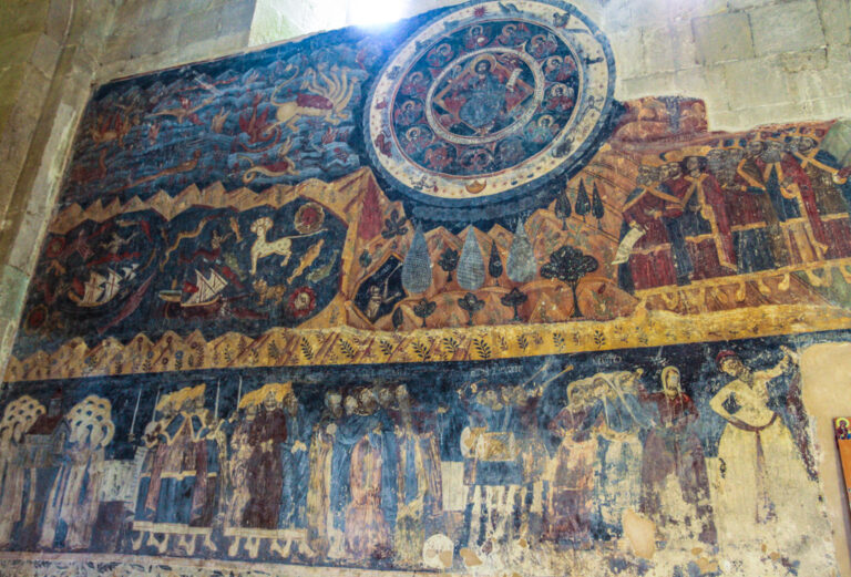 Mediaeval frescoes at Mtskheta cathedral, Georgia