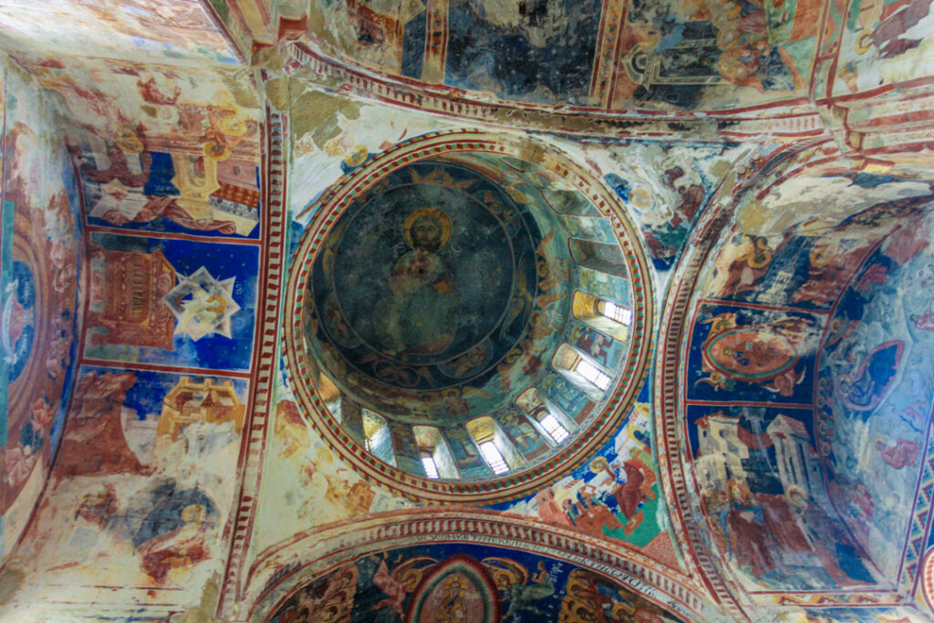 Gelati monastery dome frescoes, Imereti, Georgia