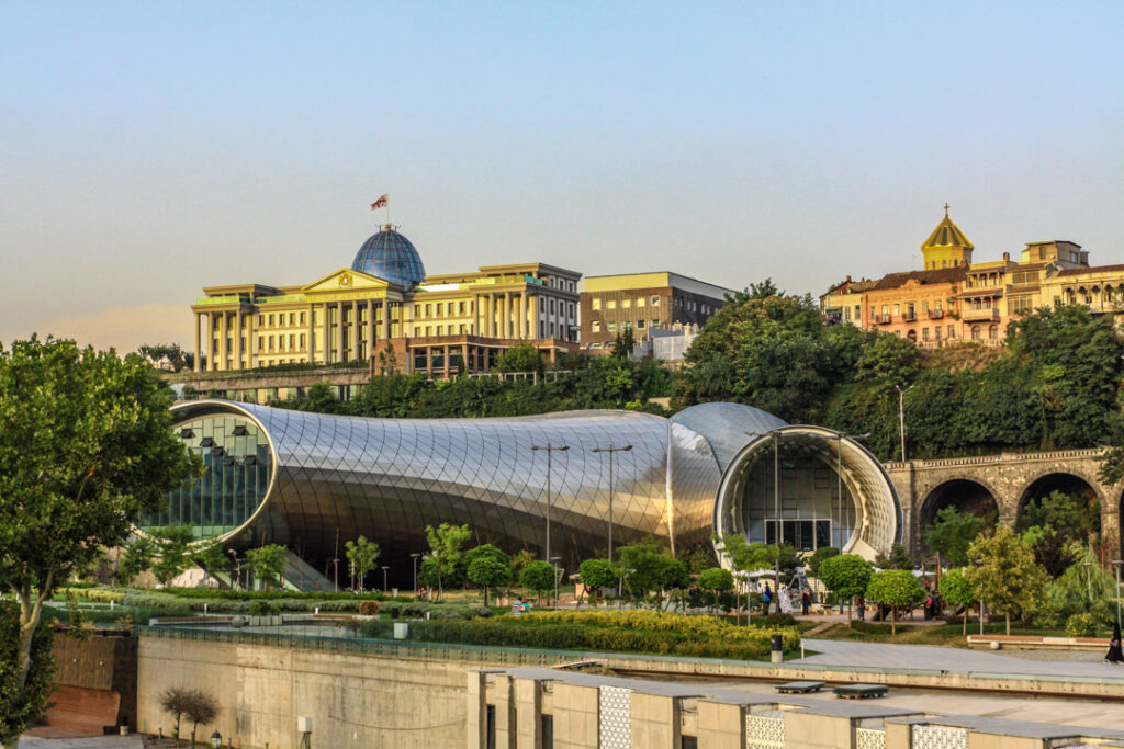 Rike concert hall and presidential palace, Tbilisi, Georgia