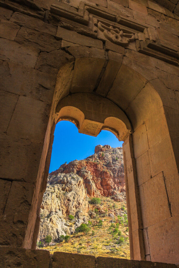 Window in Noravank Monastery, Armenia