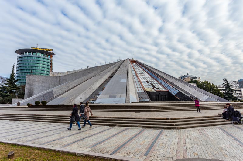Tirana, Albania: Pyramid, 1980s Communist-era architecture designed by Enver Hoxha's daughter Pranvera