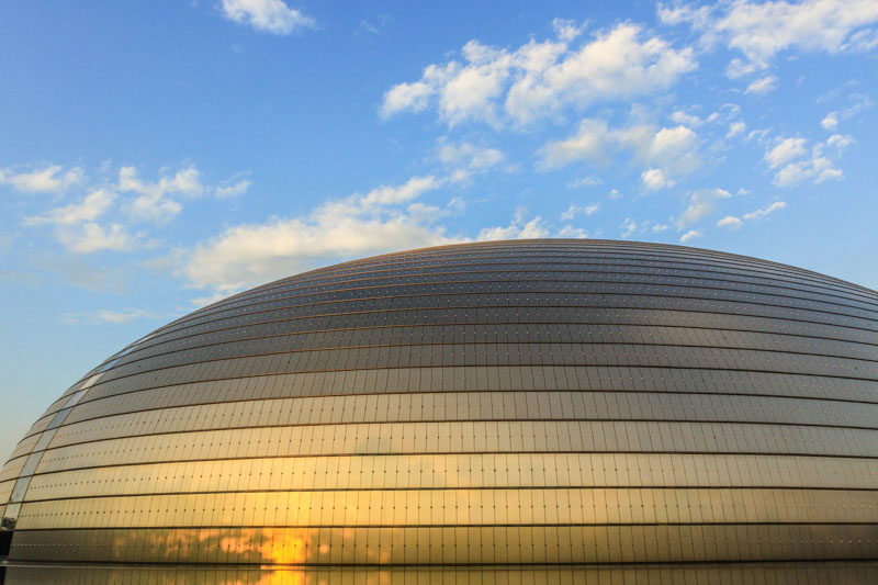 Beijing, China. National Centre of the Performing Arts. Modern architecture, opera theatre