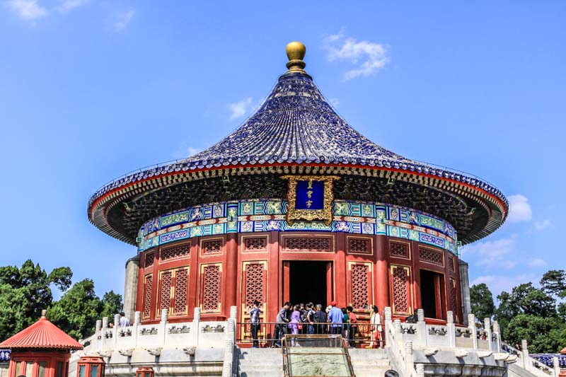 Beijing, China. Temple of Heaven, Imperial Vault of Heaven. Chinese Ming architecture
