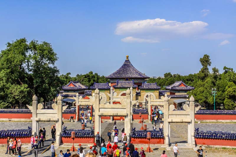 Beijing, China. Temple of Heaven, Imperial Vault of Heaven. Chinese Ming architecture