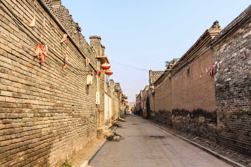 A residential street in Pingyao old town (Shanxi Province, China)