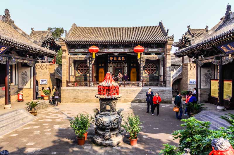Courtyard of the Temple of the City God in Pingyao (Shanxi Province, China)