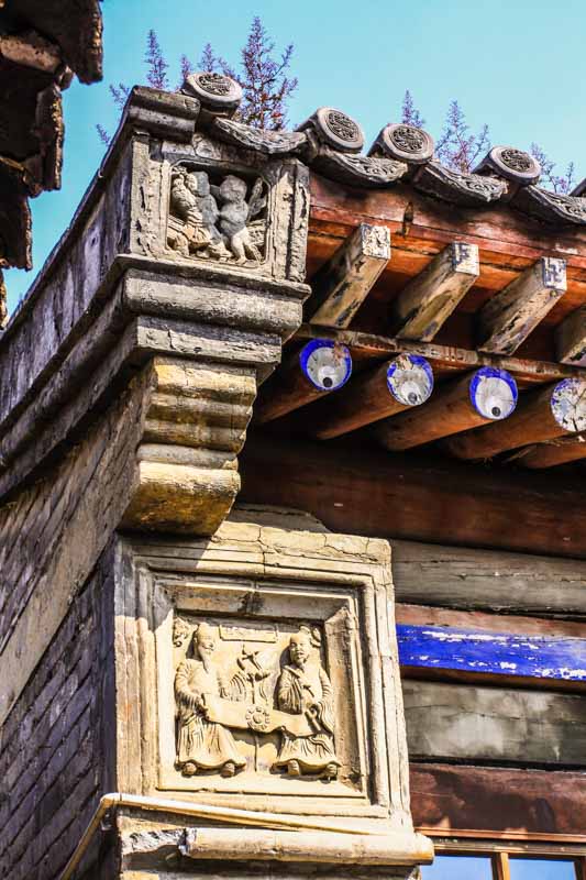 Detail of a house in Wang Family Courtyard, a masterpiece of Qing civil architecture in Shanxi Province, China