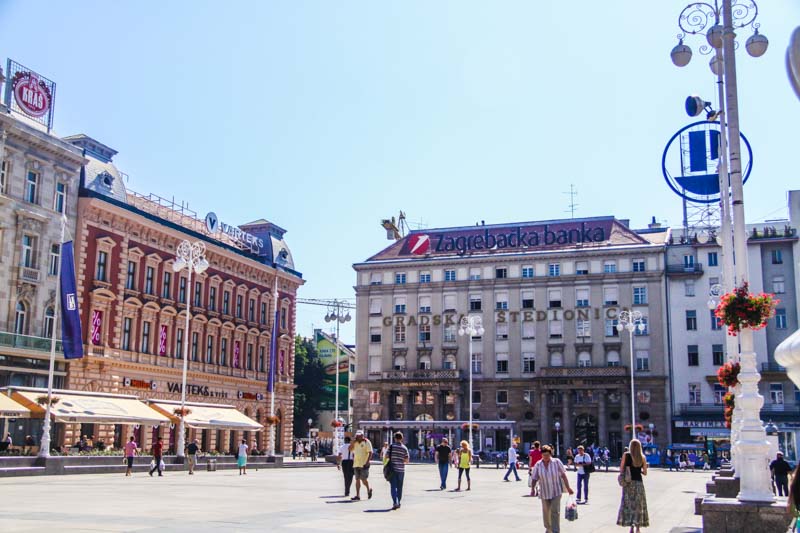 Zagreb, Croatia: trg Bana Jelacica (Ban Jelacic Square)