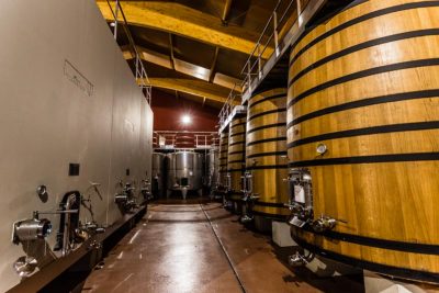 Bodega Finca Villacreces:Depósitos de fermentación de madera, hormigón y acero inoxidable