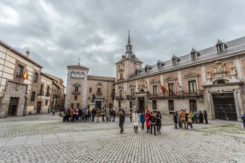 Historical square with old buildings from 15th century, 16th century, 17th century in Renaissance and Baroque styles