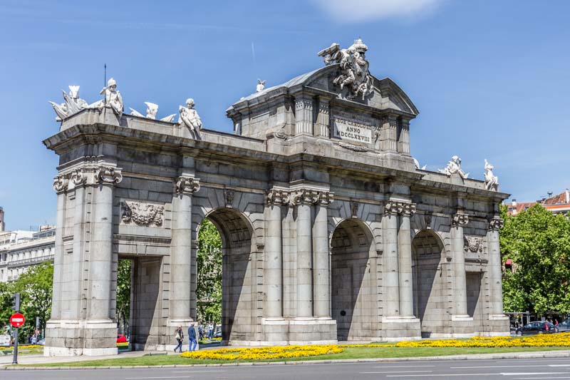 18th century city gate, landmark symbol of Madrid