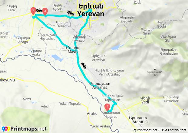 map armenia khorvirap echmiadzin - 1 Week in Armenia - Drive me Foody