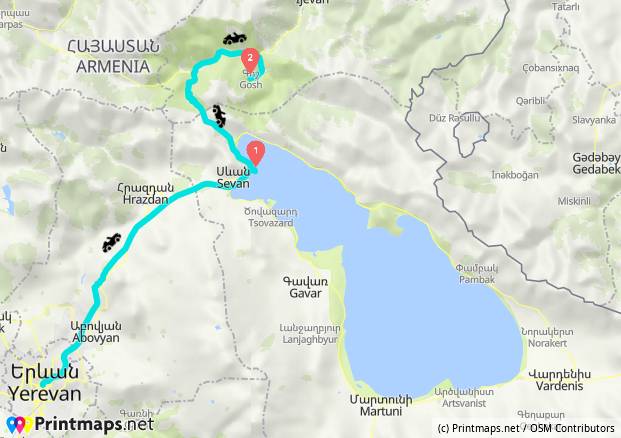 map armenia trip sevan - 1 Week in Armenia - Drive me Foody