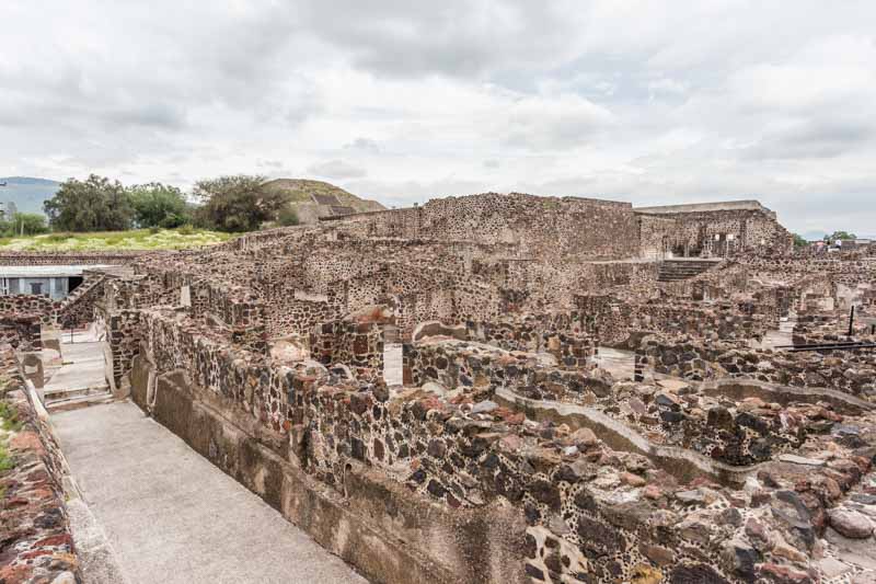 Zona Arqueológica de Teotihuacán, Estado de México: Panorámica del Palacio de los Jaguares. Arqueología mexicana.