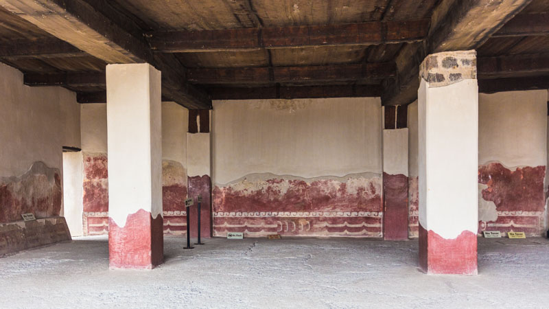 Zona Arqueológica de Teotihuacán, Estado de México: Frescos del Palacio de Quetzalpapálotl.