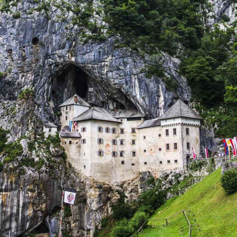 Slovenia: Predjama castle. UNESCO World Heritage Site
