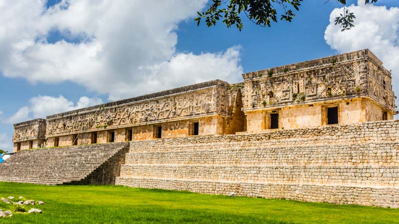 Zona Arqueológica de Uxmal, Yucatán, México. Palacio del Gobernador