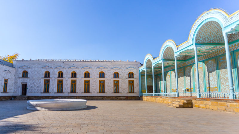 Bujará, Uzbekistán: Patio del Palacio de verano del Emir (Sitorai Mohi Xosa)