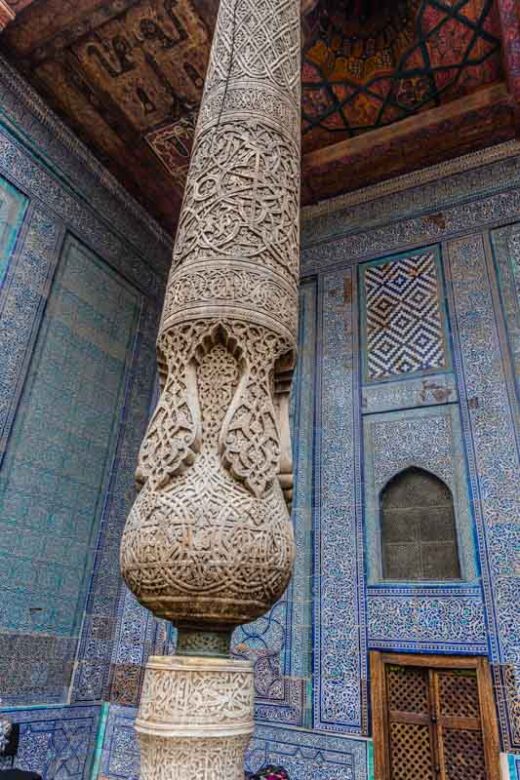Khiva, Uzbekistán: Iwan del harén del Palacio Toshhovli. Ruta de la Seda.
