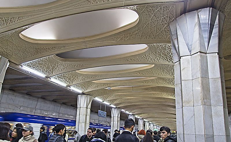Tashkent Metro, Uzbekistán: estación de Xalqlar Do'stligi, amistad de los pueblos